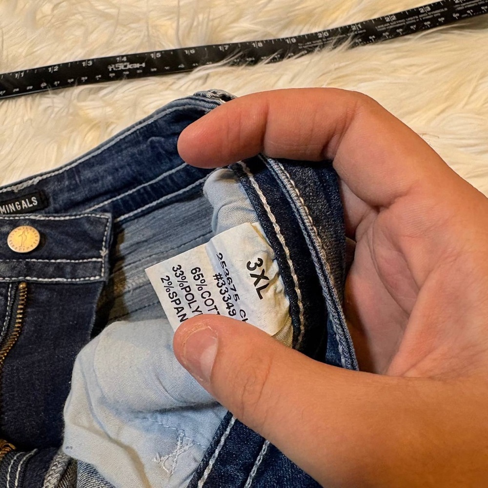 Flamingals Boot Cut Jeans for Women Trendy Stretch Jeans Butt Lifting Tummy Cont - Picture 12 of 14